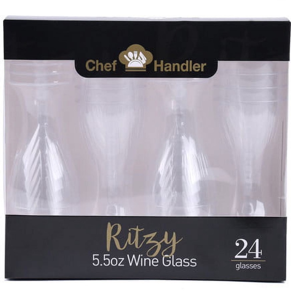 NWT’s Ritzy Clear Wine Glasses - 24 Pack